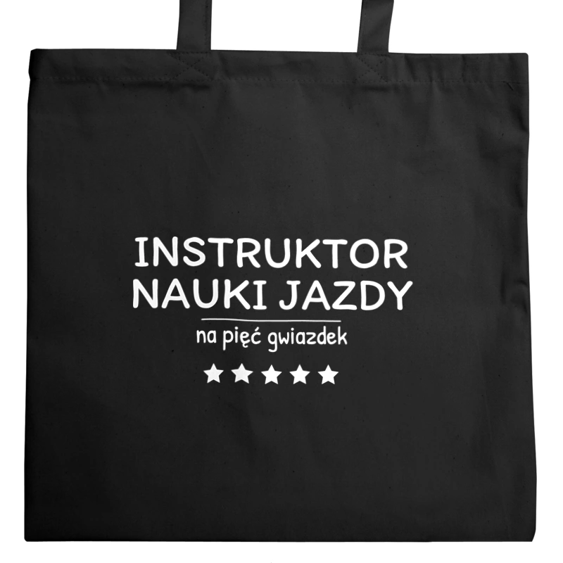 Instruktor Nauki Jazdy Na 5 Gwiazdek - Torba Na Zakupy Czarna