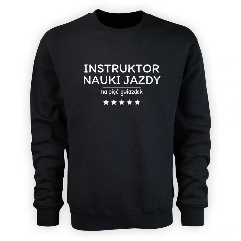 Instruktor Nauki Jazdy Na 5 Gwiazdek - Męska Bluza Czarna