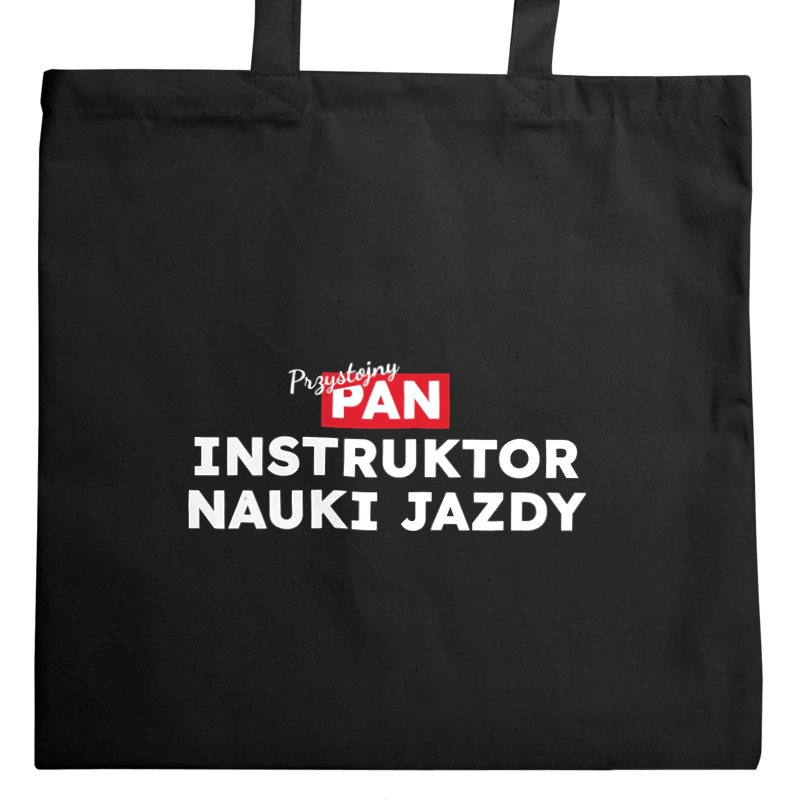 Przystojny Pan Instruktor Nauki Jazdy - Torba Na Zakupy Czarna