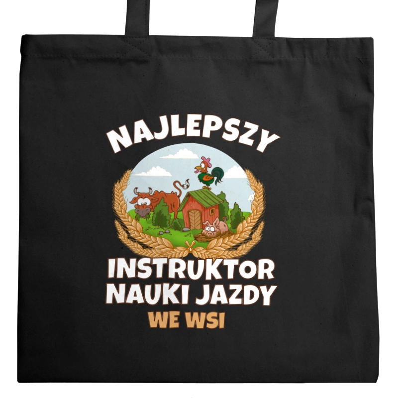 Najlepszy Instruktor Nauki Jazdy We Wsi - Torba Na Zakupy Czarna