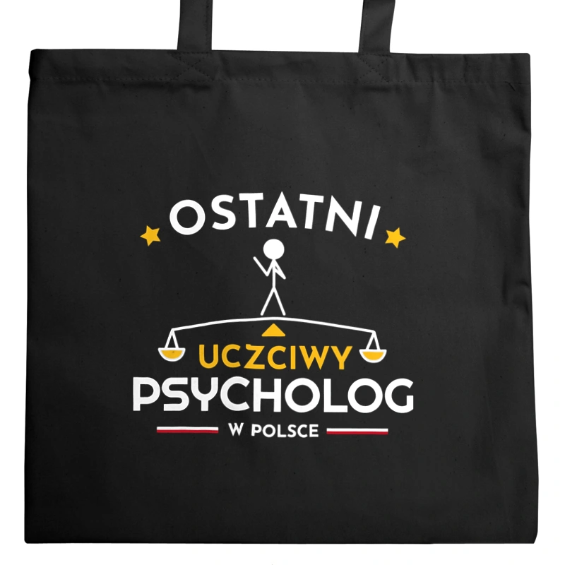 Ostatni uczciwy psycholog w polsce - Torba Na Zakupy Czarna