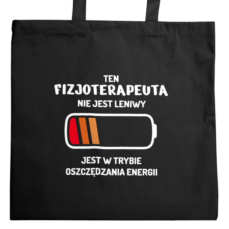 Nie Leniwy Fizjoterapeuta - Torba Na Zakupy Czarna