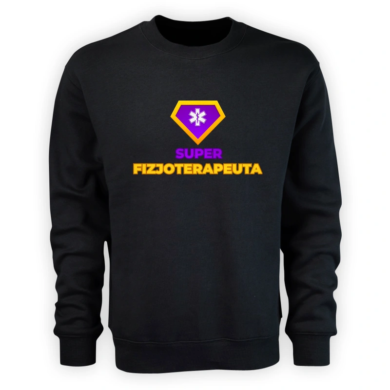 Super Fizjoterapeuta - Męska Bluza Czarna