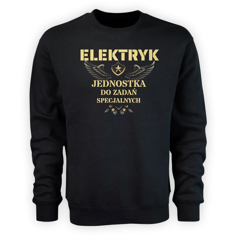 Elektryk Jednostka Do Zadań Specjalnych - Męska Bluza Czarna