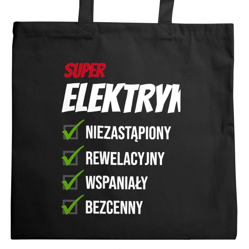 Super Elektryk Niezastąpiony - Torba Na Zakupy Czarna