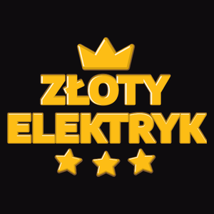 Złoty Elektryk - Męska Bluza z kapturem Czarna