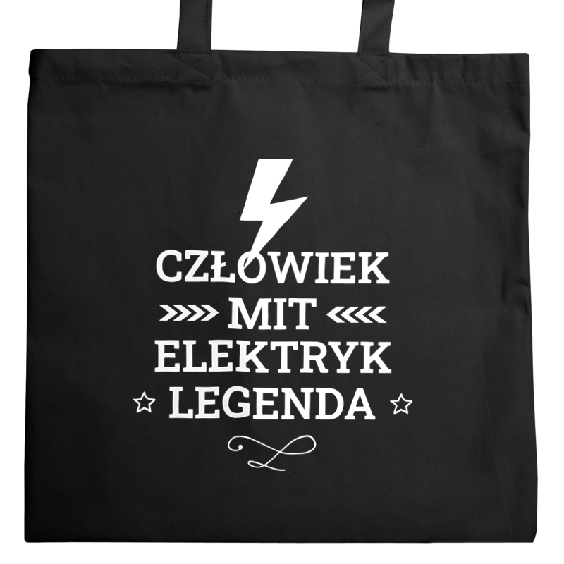 Elektryk Mit Legenda Człowiek - Torba Na Zakupy Czarna