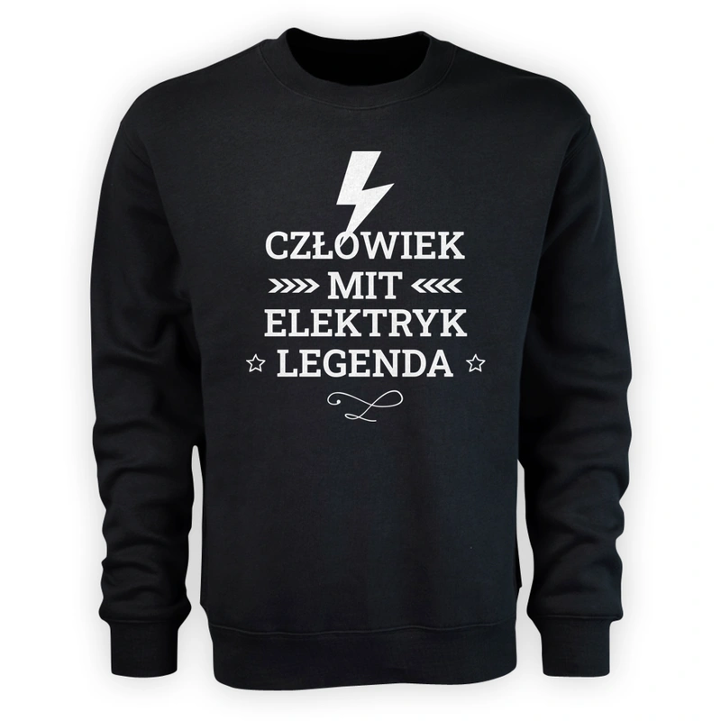 Elektryk Mit Legenda Człowiek - Męska Bluza Czarna