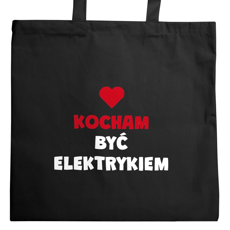 Kocham Być Elektrykiem - Torba Na Zakupy Czarna