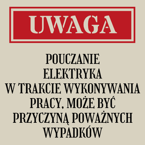 Uwaga Pouczanie Elektryka - Torba Na Zakupy Natural