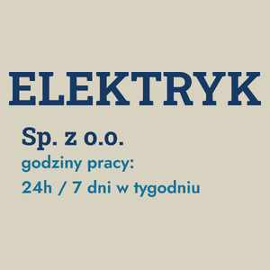 Elektryk Sp. Z O.o. Godziny Pracy - Torba Na Zakupy Natural