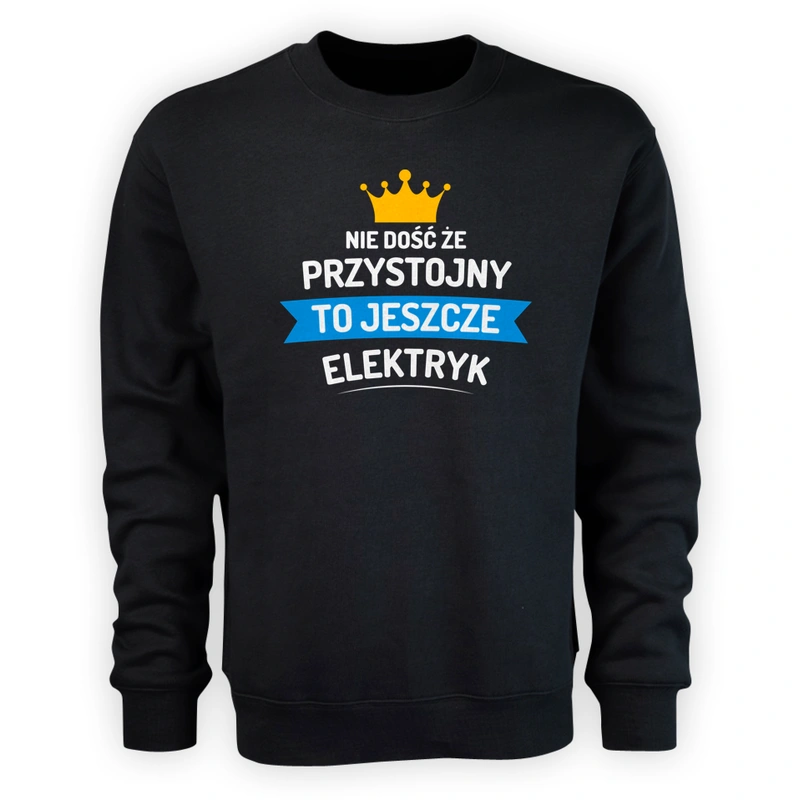 Przystojny Elektryk - Męska Bluza Czarna