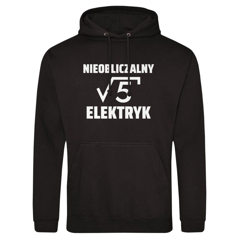 Nieobliczalny Elektryk - Męska Bluza z kapturem Czarna