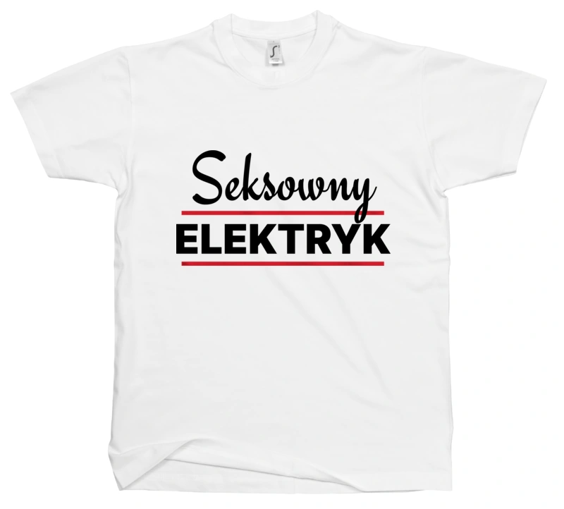 Seksowny Elektryk - Męska Koszulka Biała