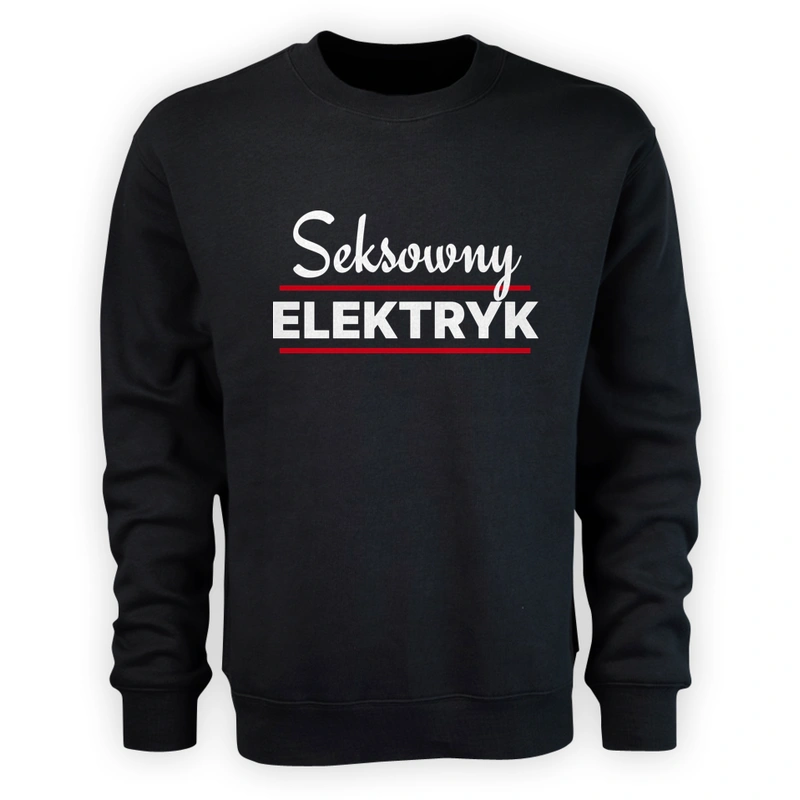 Seksowny Elektryk - Męska Bluza Czarna