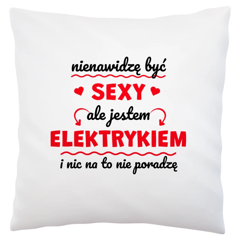 Sexy Elektryk - Poduszka Biała