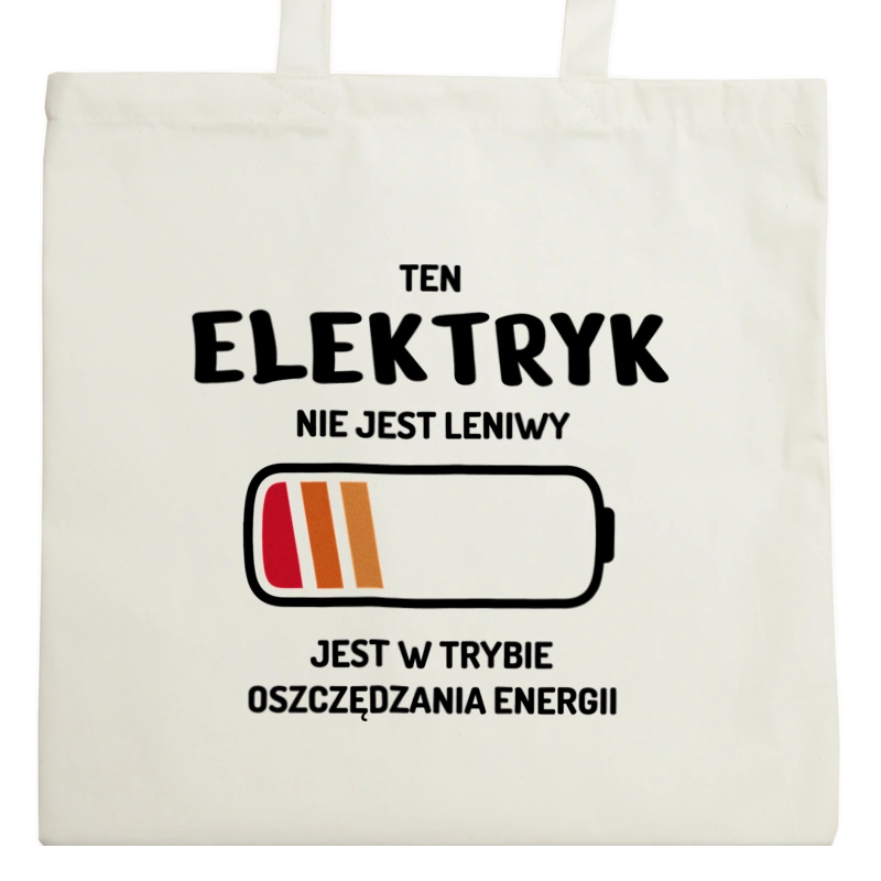 Nie Leniwy Elektryk - Torba Na Zakupy Natural