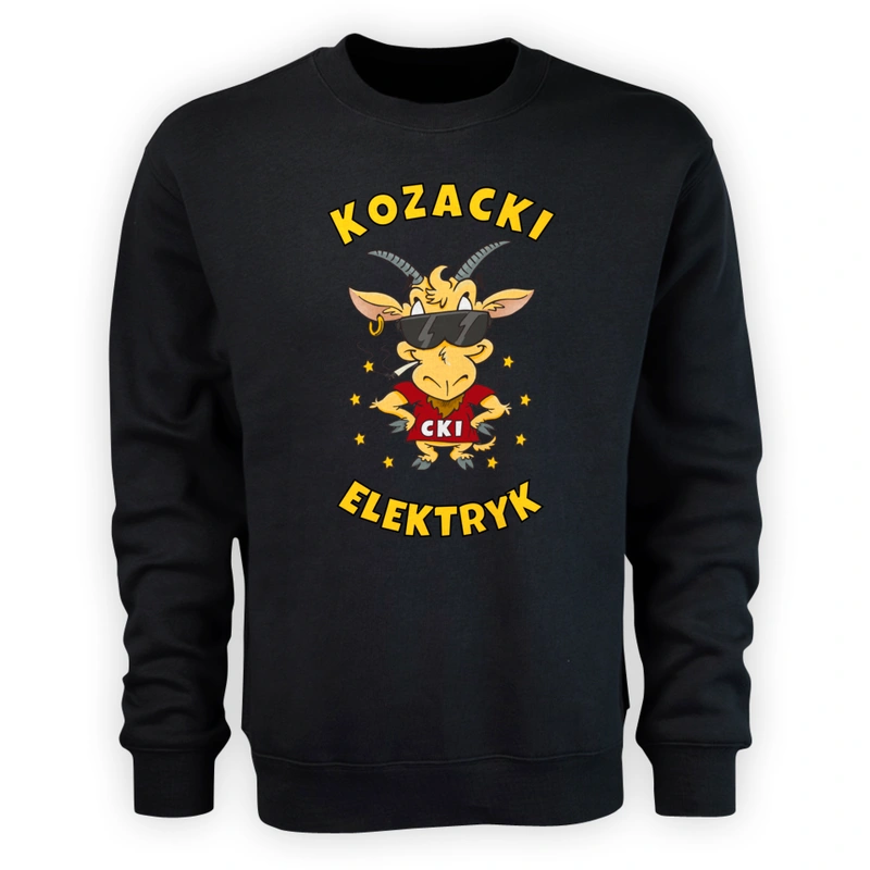 Kozacki Elektryk - Męska Bluza Czarna