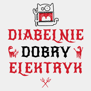 Diabelnie Dobry Elektryk - Męska Koszulka Biała