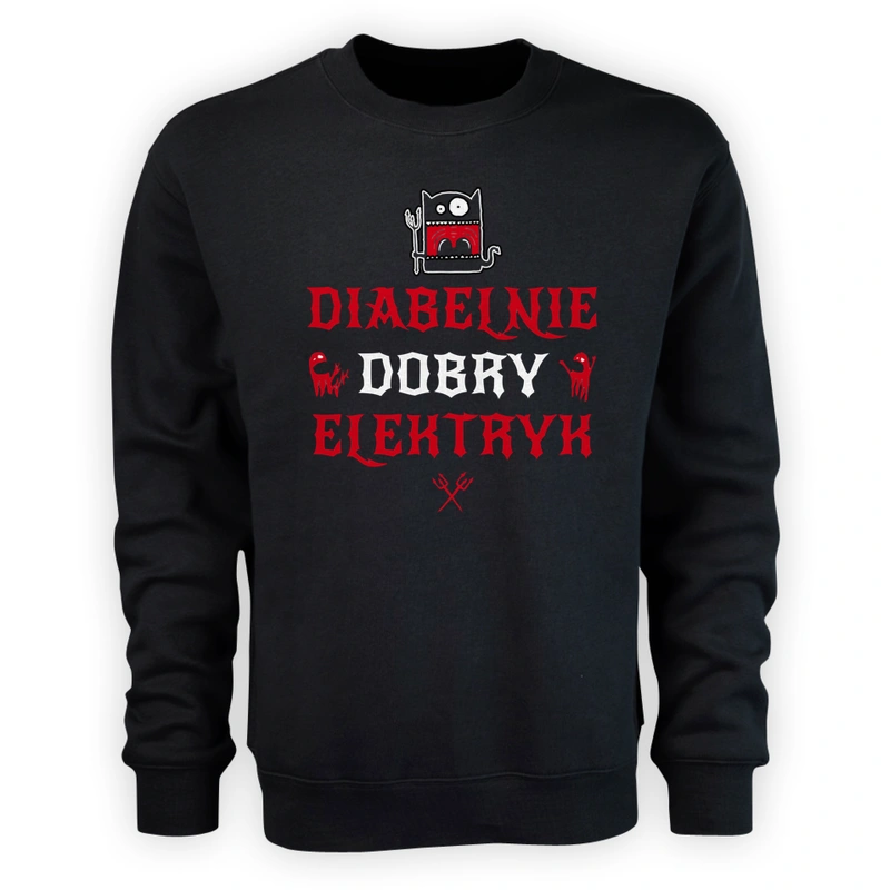 Diabelnie Dobry Elektryk - Męska Bluza Czarna