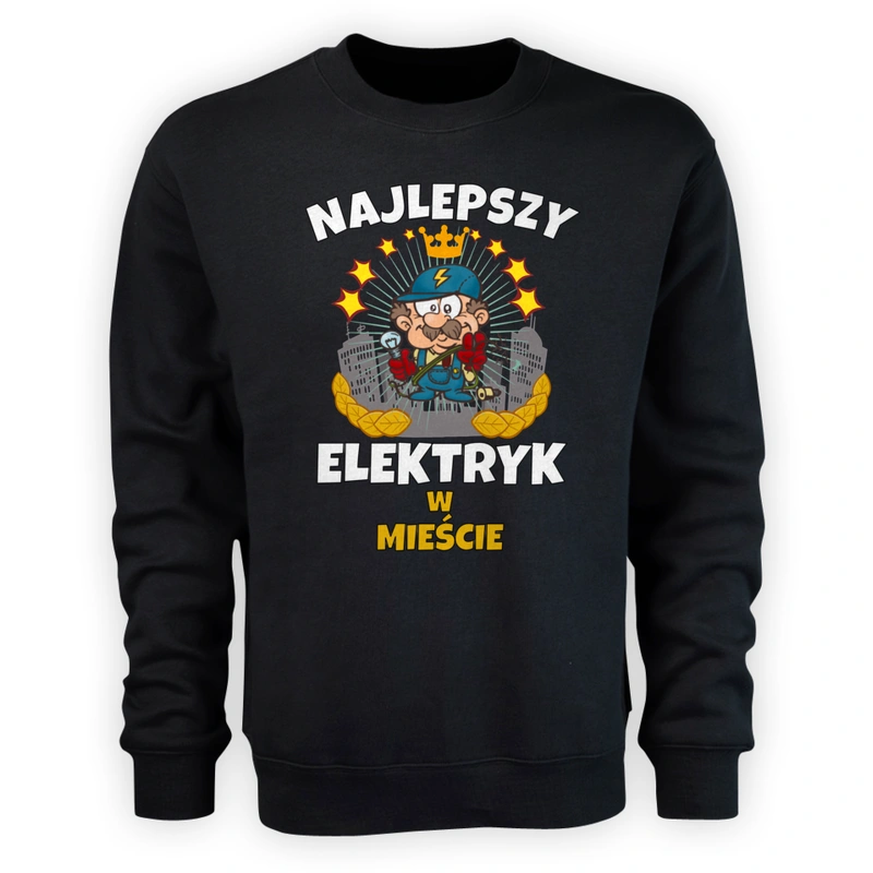 Najlepszy Elektryk W Mieście - Męska Bluza Czarna