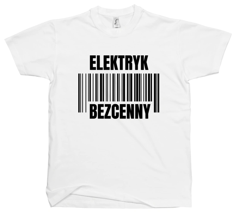 Elektryk Bezcenny - Męska Koszulka Biała