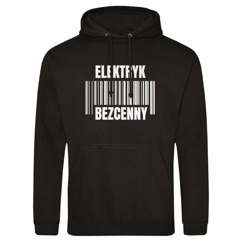 Elektryk Bezcenny - Męska Bluza z kapturem Czarna