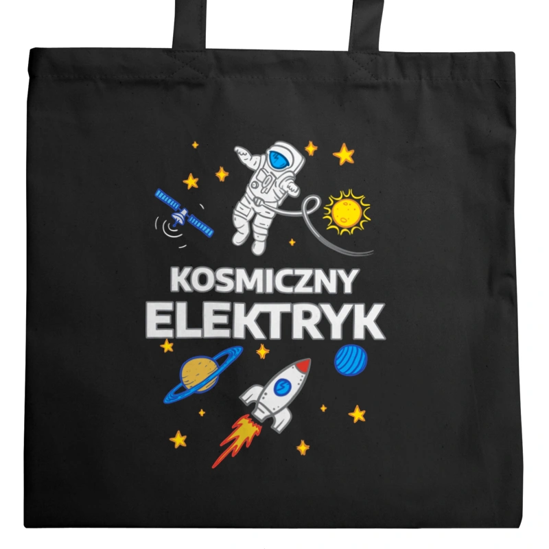 Kosmiczny Elektryk - Torba Na Zakupy Czarna