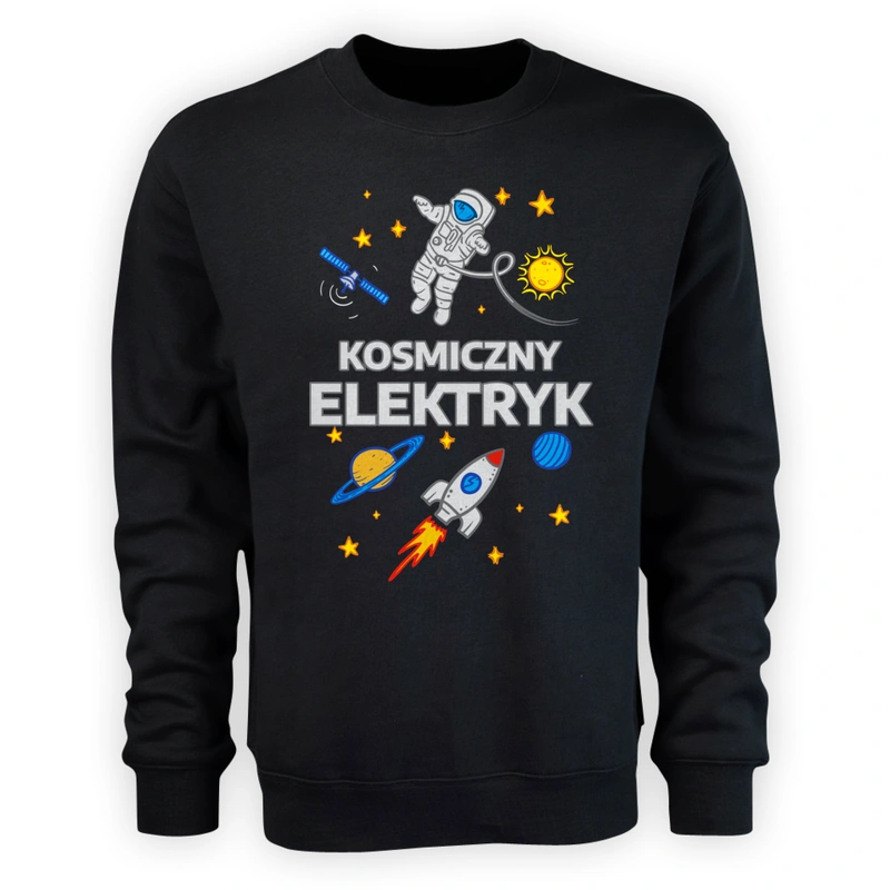 Kosmiczny Elektryk - Męska Bluza Czarna