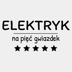 Elektryk Na 5 Gwiazdek - Męska Koszulka Biała