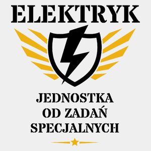 Elektryk Jednostka Od Zadań Specjalnych - Męska Koszulka Biała