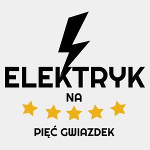 Elektryk Na 5 Gwiazdek - Męska Koszulka Biała