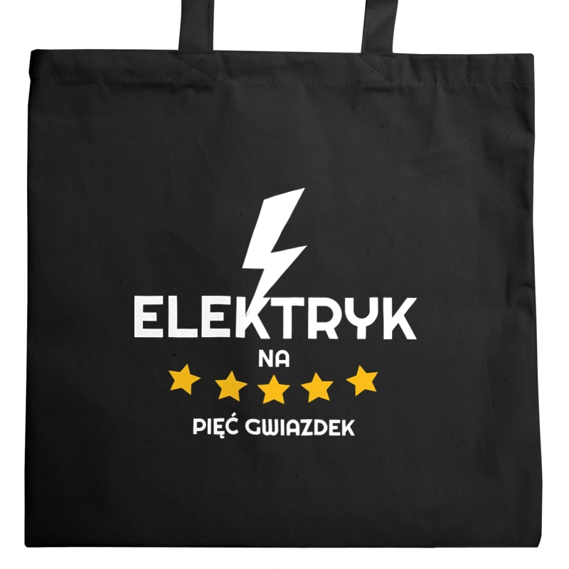 Elektryk Na 5 Gwiazdek - Torba Na Zakupy Czarna