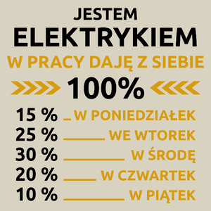 elektryk w pracy daje z siebie 100%  - Torba Na Zakupy Natural