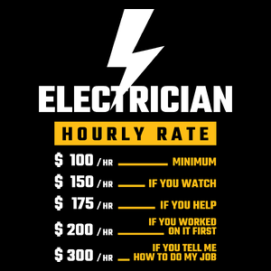 Hourly Rate Electrician - Torba Na Zakupy Czarna