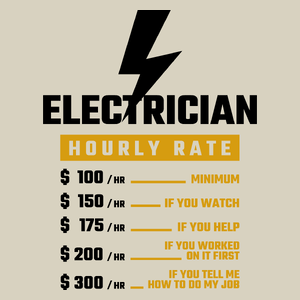 Hourly Rate Electrician - Torba Na Zakupy Natural