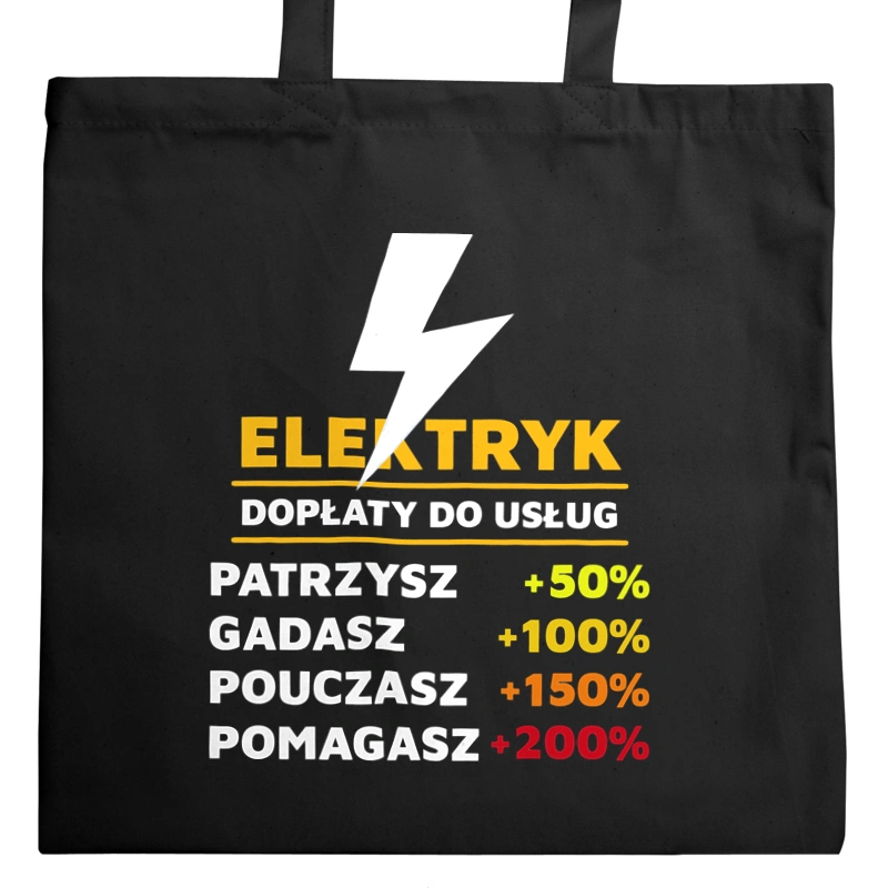 Dopłaty Do Usług Elektryk - Torba Na Zakupy Czarna