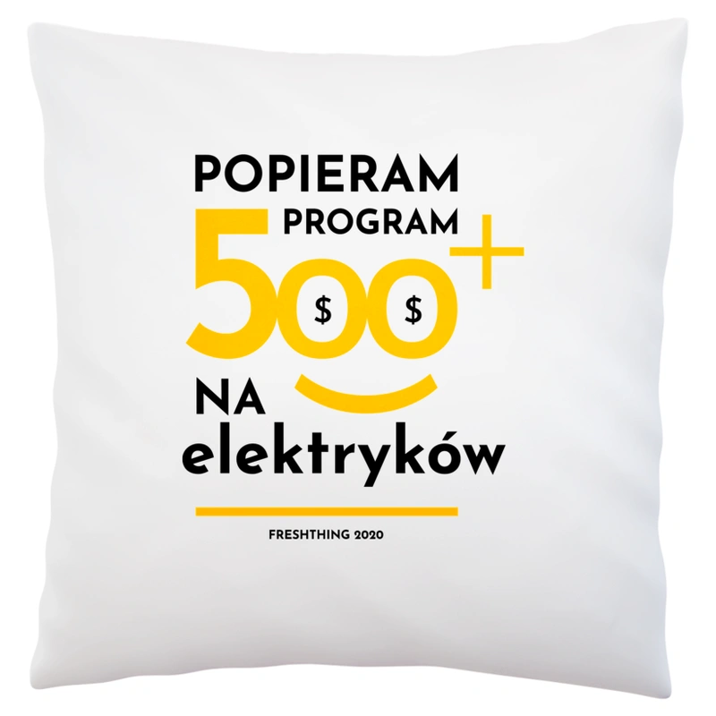 Program 500 Plus Na Elektryków - Poduszka Biała