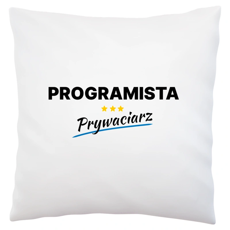 Programista Prywaciarz - Poduszka Biała