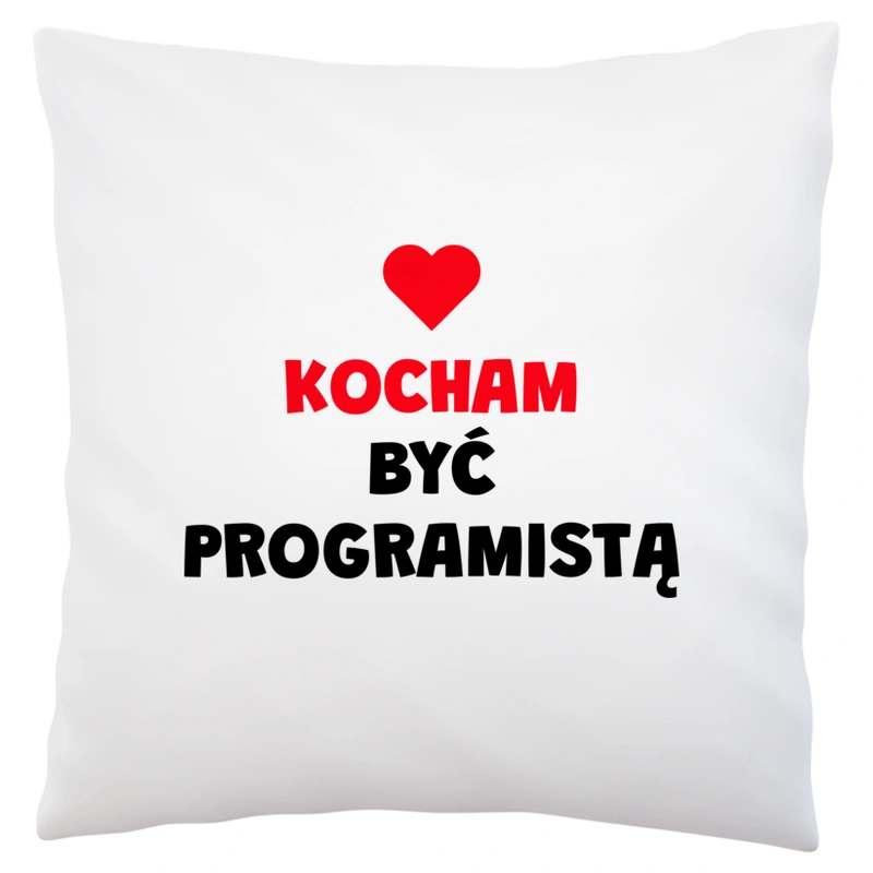 Kocham Być Programistą - Poduszka Biała