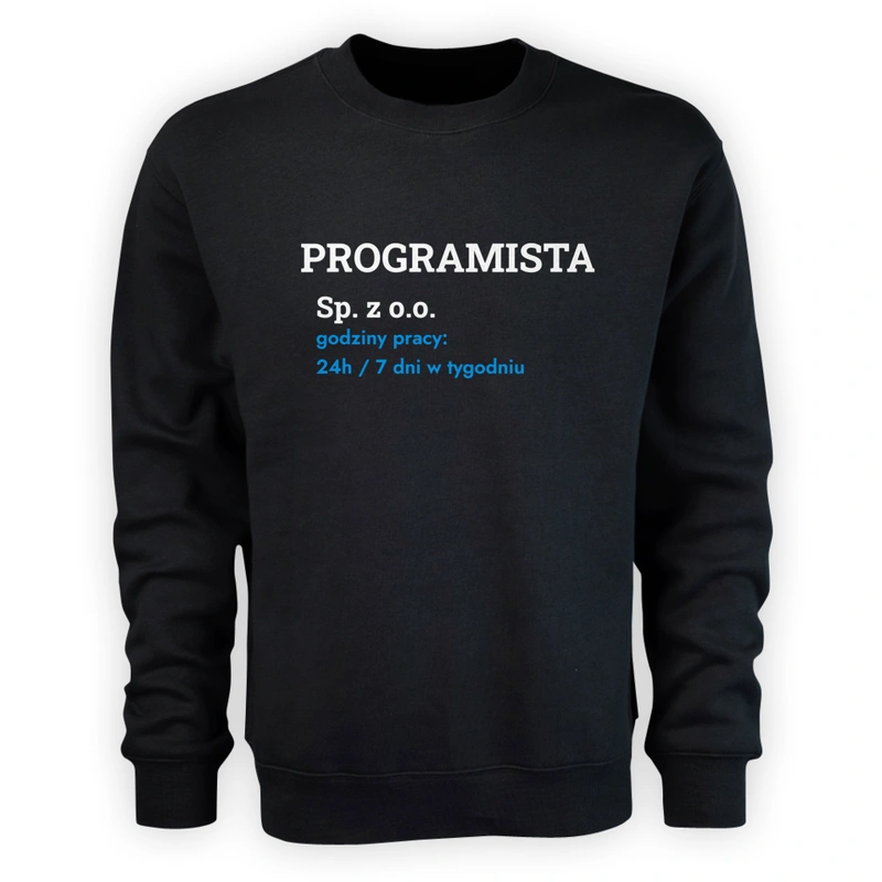 Programista Sp. Z O.o. Godziny Pracy - Męska Bluza Czarna