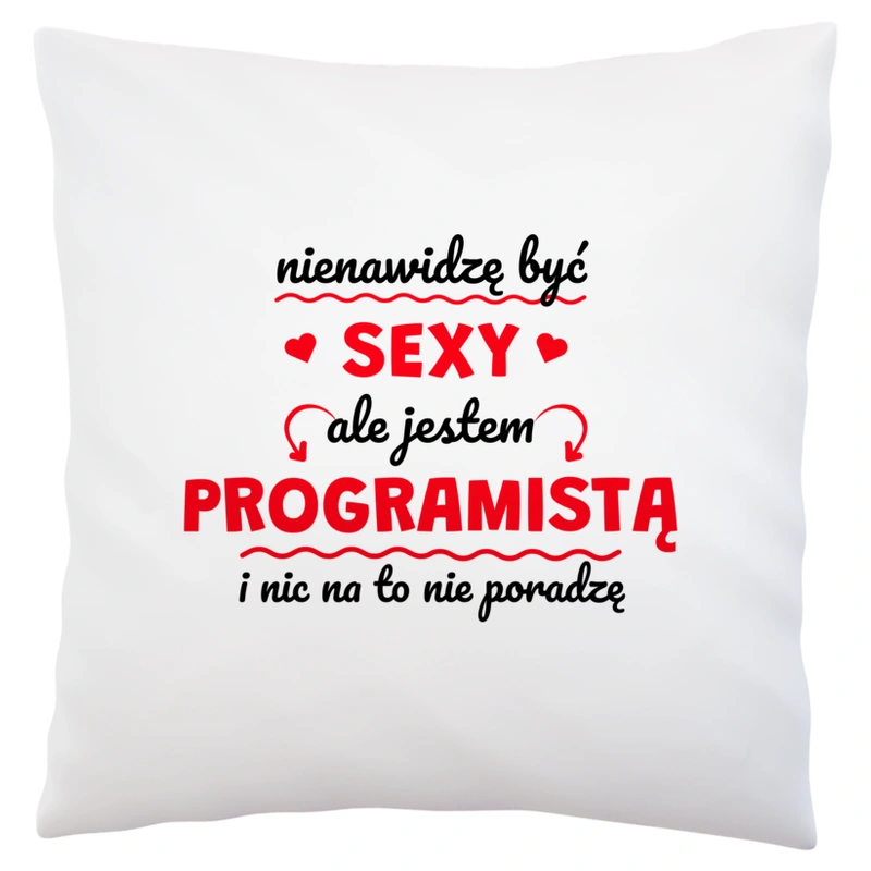 Sexy Programista - Poduszka Biała