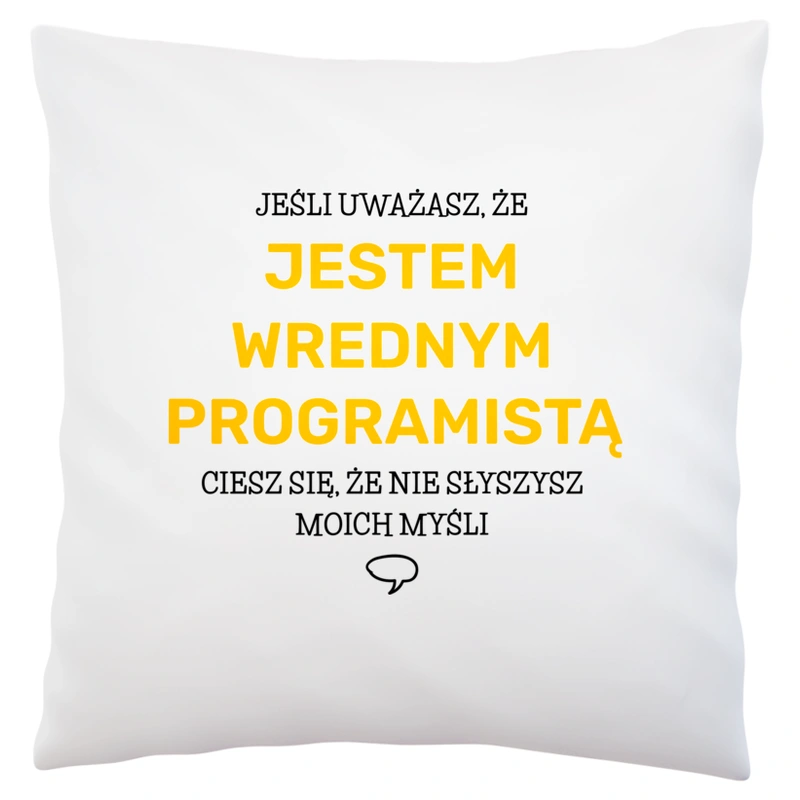 Wredny Programista - Poduszka Biała