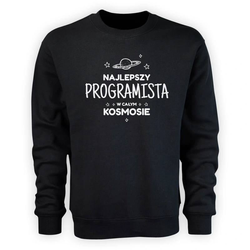 Najlepszy Programista W Kosmosie - Męska Bluza Czarna