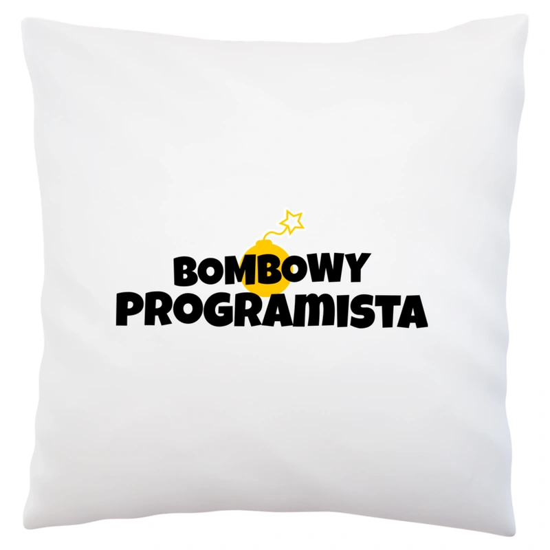 Bombowy Programista - Poduszka Biała