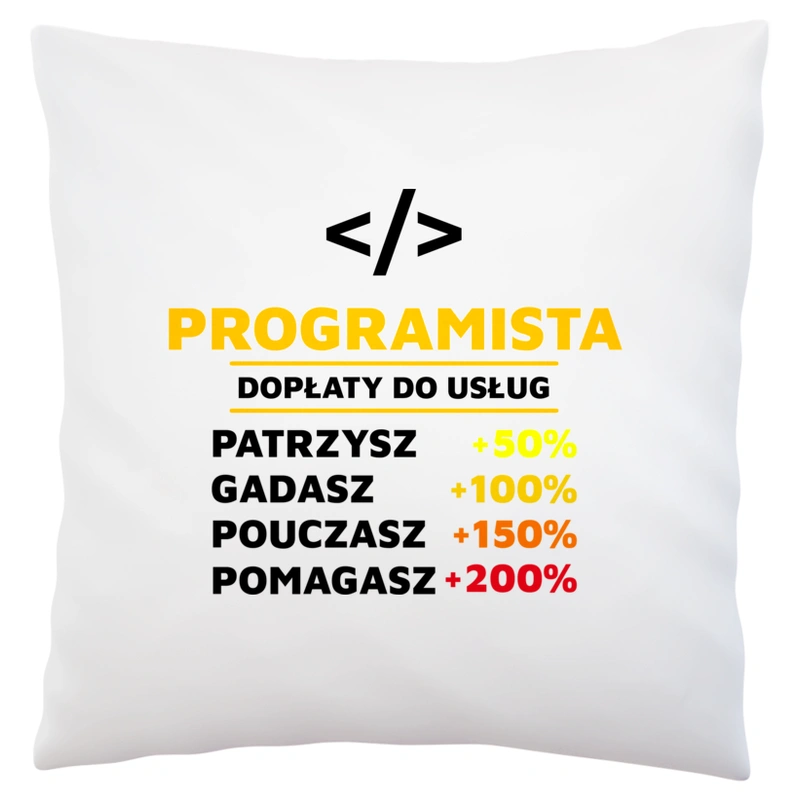 Dopłaty Do Usług Programista - Poduszka Biała