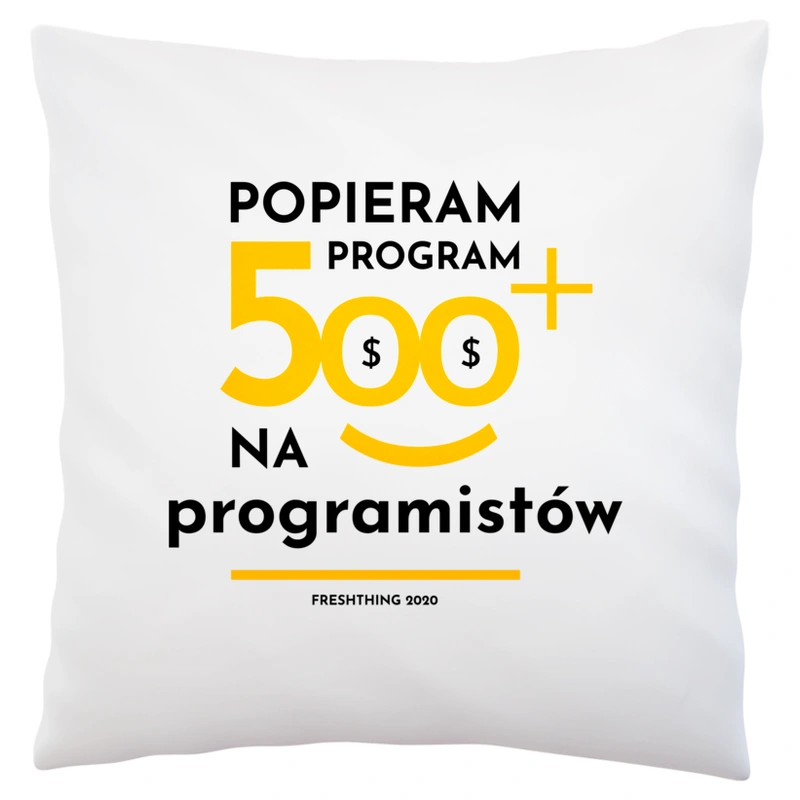 Program 500 Plus Na Programistów - Poduszka Biała