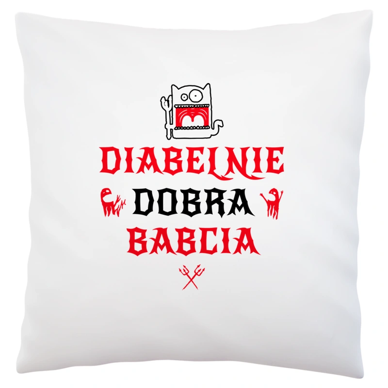 Diabelnie Dobra Babcia - Poduszka Biała