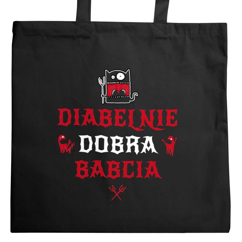 Diabelnie Dobra Babcia - Torba Na Zakupy Czarna