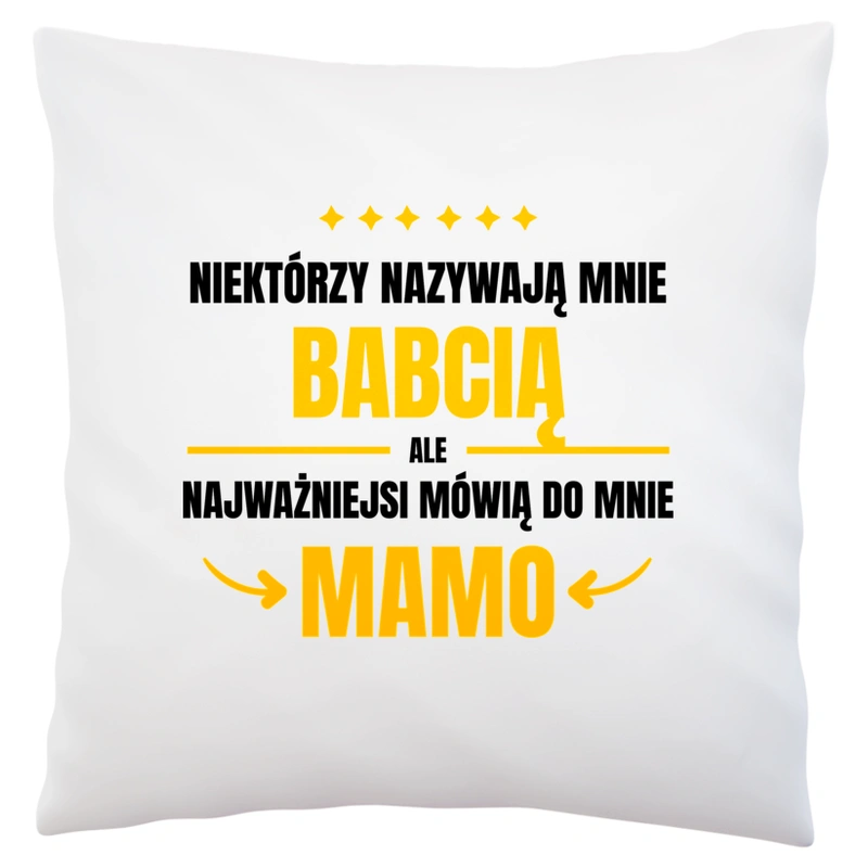 Mama Babcia - Poduszka Biała